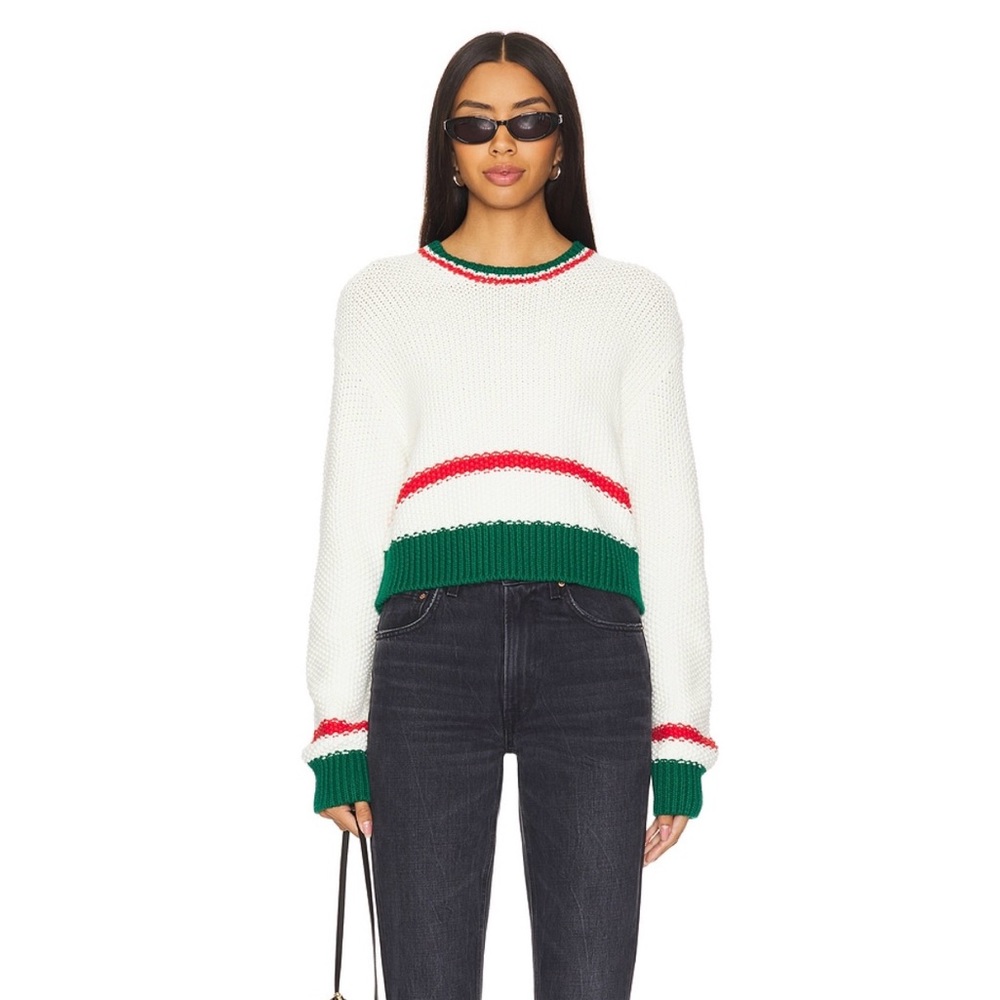 Show me your mumu only one sweater in festive stripe knit